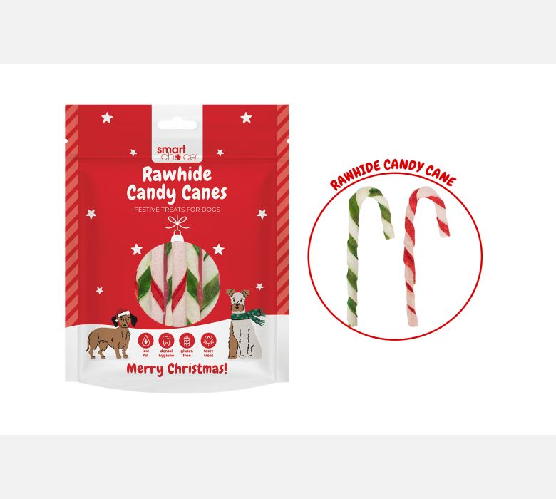 Rawhide Candy Cane Dog Treat 8 Pack