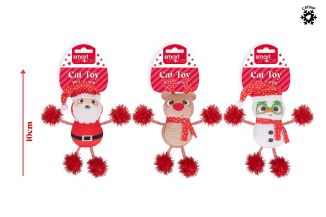 Festive Pompom & Catnip Cat Toy- Choice of 3 Designs